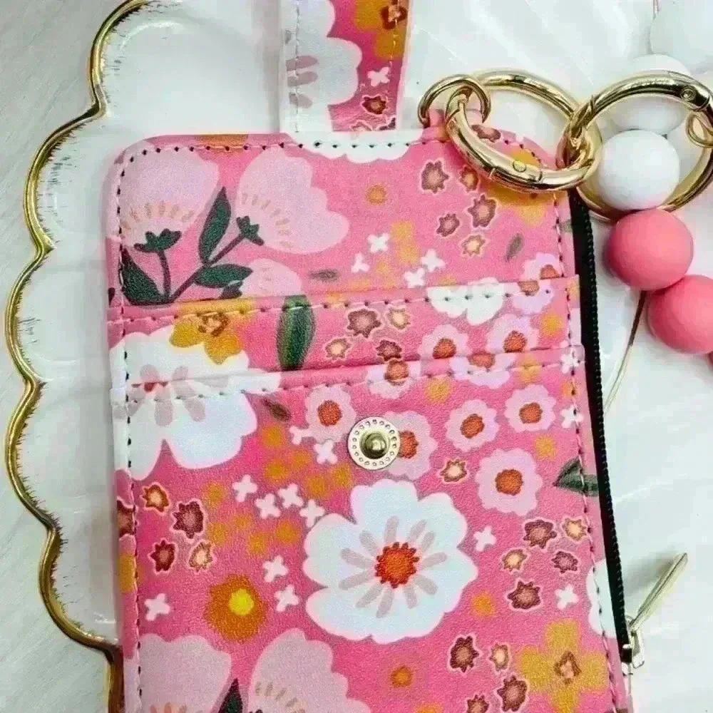 Floral Wristlet Card Wallet
